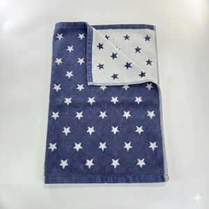 Pottery Barn Kids Bath Towel Nautical Star Cotton Blue White